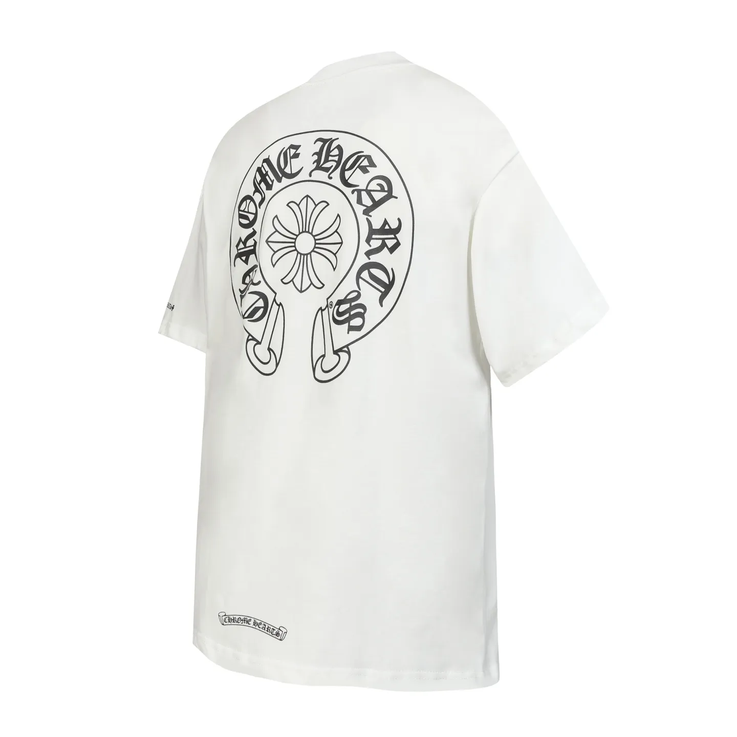 P140 Cross-border model, please do not place an order if you are pursuing quality -Chrome Hearts/Chrome Hearts 24ss classic horseshoe print popular short-sleeved T-shirt -High weight, high density and high quality. The wool is soft, delicate and skin-friendly. It feels soft and silky. It has excellent warmth and skin-friendly properties. -Customized weaving and dyeing, no color difference. No matter the fabric or workmanship details, it beats the ordinary version on the market. -Colour: black white -Size: S M L XL